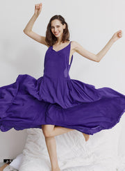 Asymmetric Backless Strap Dress – Nap Loungewear Dresses