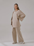 Asymmetric Round-Neck Sweatshirt