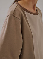 Asymmetric Round-Neck Sweatshirt