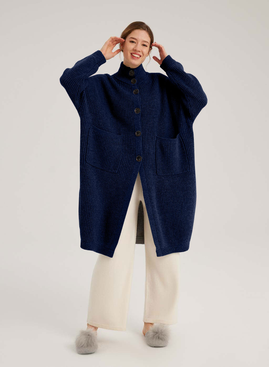 Box-Cut Camel Hair Cardi