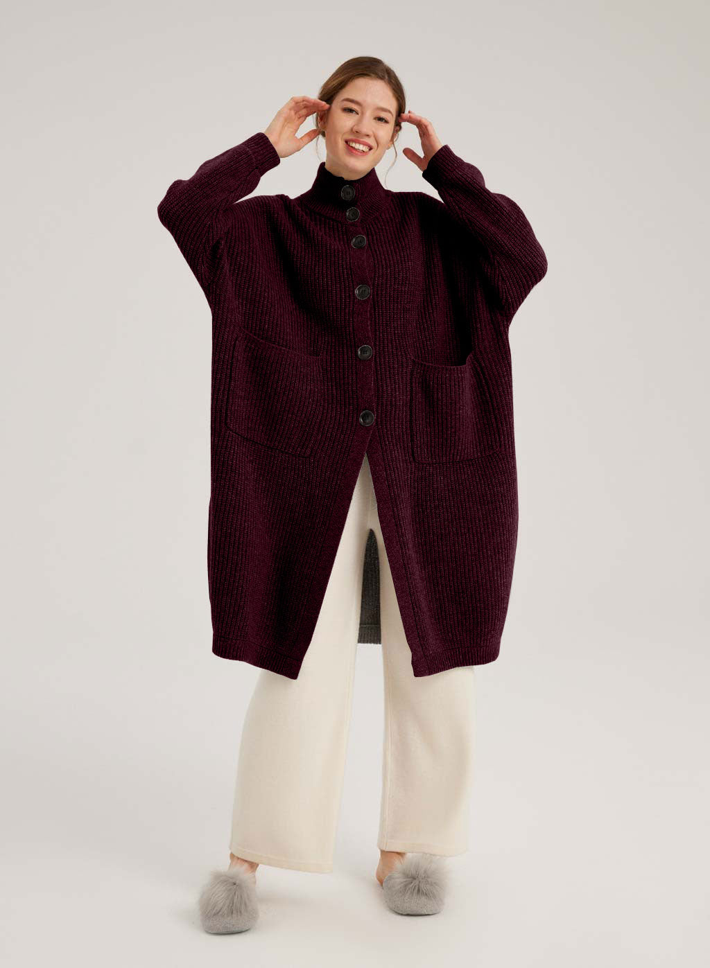 Box-Cut Camel Hair Cardi