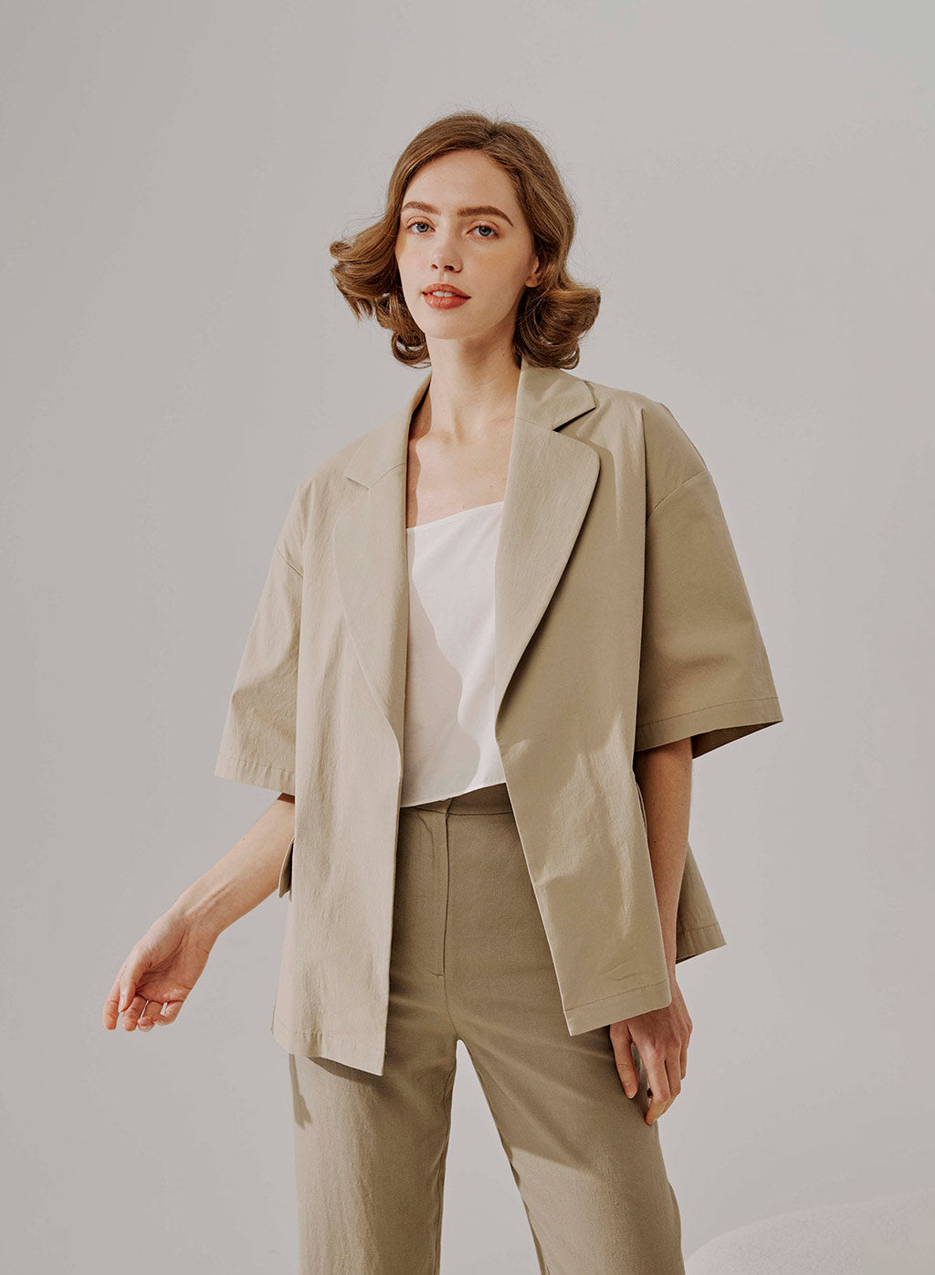 Boxy Short-Sleeve Jacket