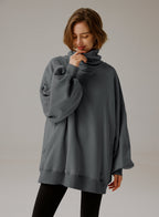 Boxy Turtleneck Sweatshirt