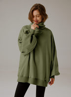Boxy Turtleneck Sweatshirt