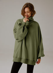 Boxy Turtleneck Sweatshirt