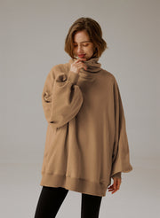 Boxy Turtleneck Sweatshirt