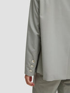 Boxy two button blazer- detail- Pale green