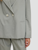 Boxy two button blazer- detail- Pale green2