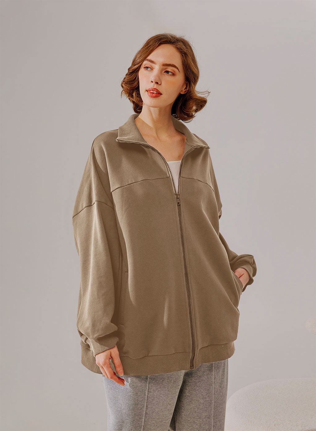 Boyfriend Zip-Up Hoodie