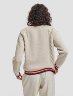 Cable Knitting Trimmed Sweater