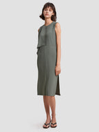 Cape Tube Dress-positive-pine green
