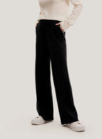 Cashmere-Wool Textured Pants