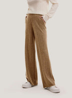 Cashmere-Wool Textured Pants