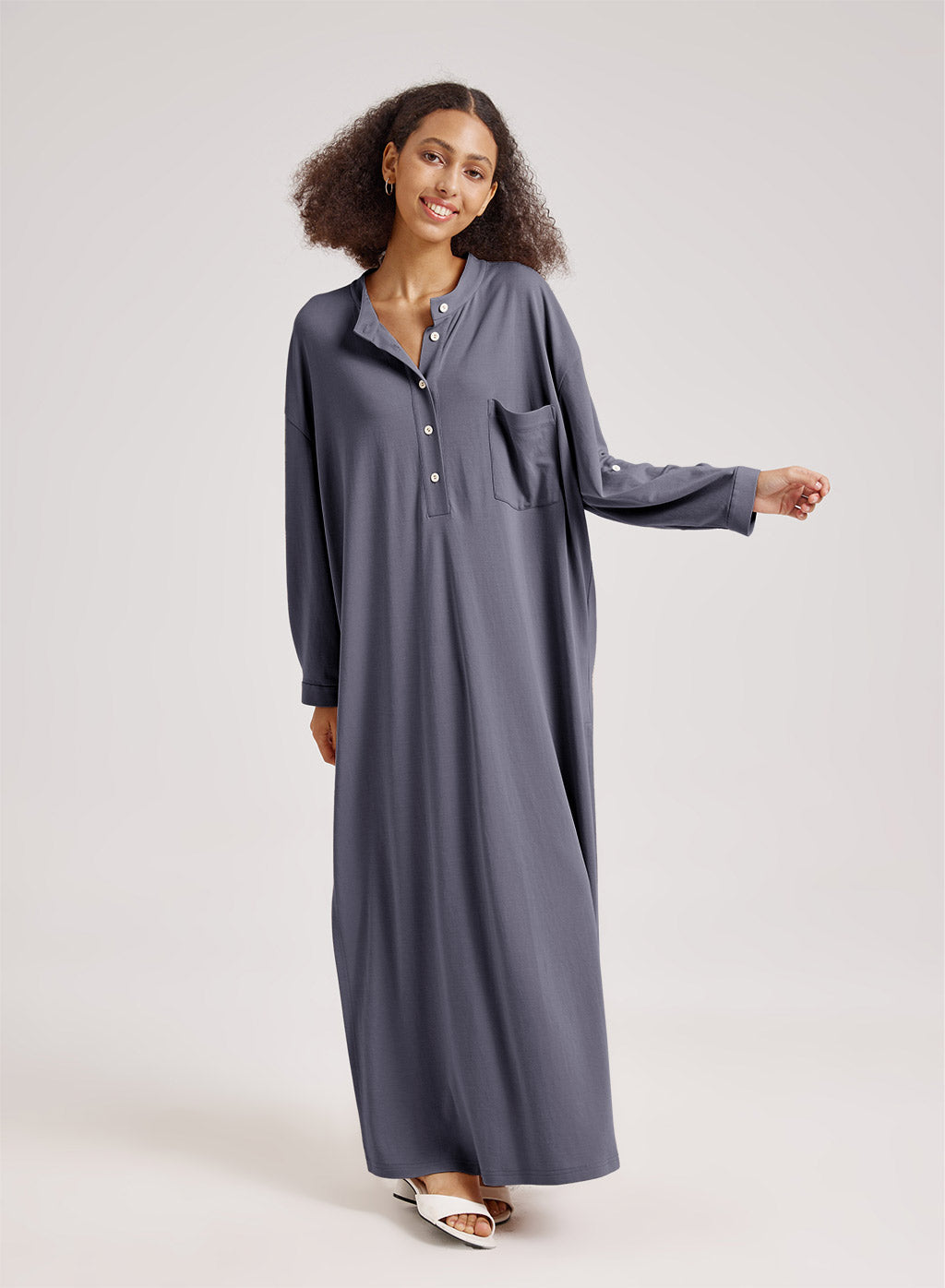 Collared Split Side Maxi Dress