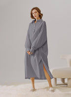 Cotton Shirt Midi Dress