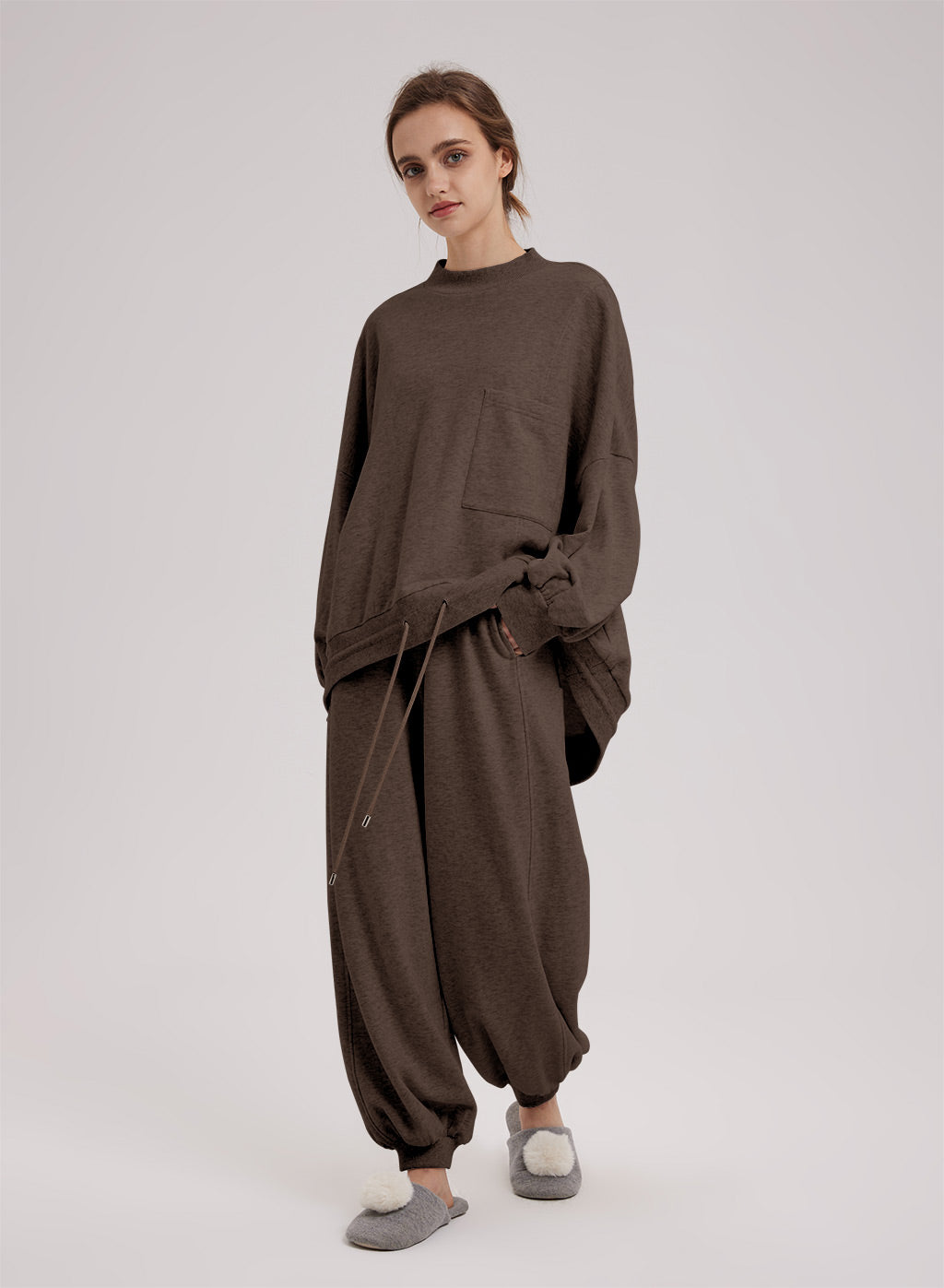 Dividing line pocket sweatpants