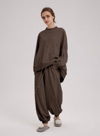 Dividing line pocket sweatpants