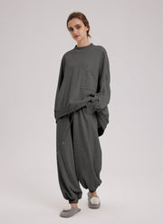 Dividing line pocket sweatpants
