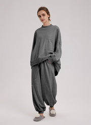 Dividing line pocket sweatpants