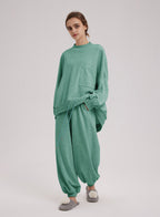 Dividing line pocket sweatpants