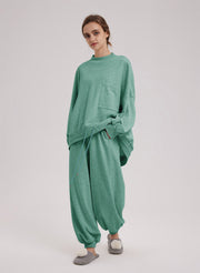 Dividing line pocket sweatpants