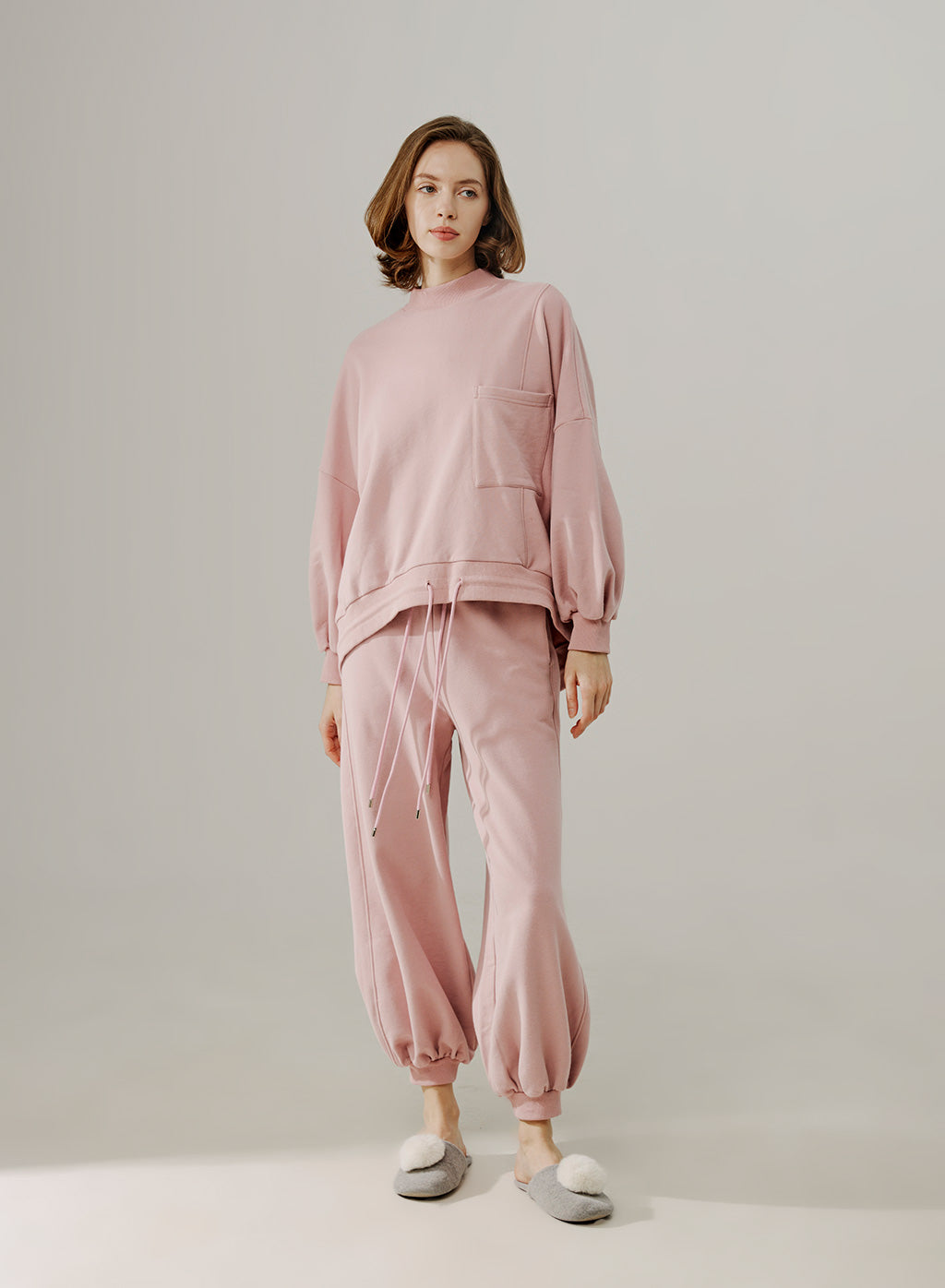 Dividing line pocket sweatpants