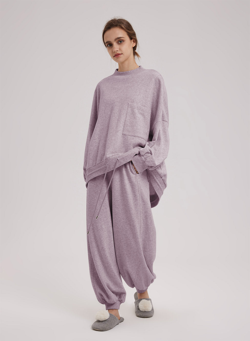 Dividing line pocket sweatpants