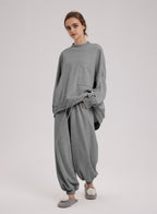 Dividing line pocket sweatpants