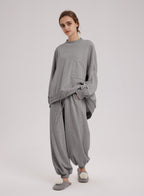 Dividing line pocket sweatpants