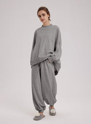 Dividing line pocket sweatpants