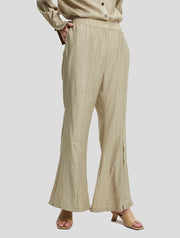 Crimped Texture Flared Trousers – Nap Loungewear Bottoms