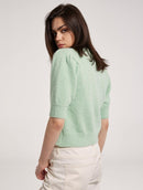Cropped Cardigan with V Neckline