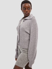 Curly Collar Cardigan