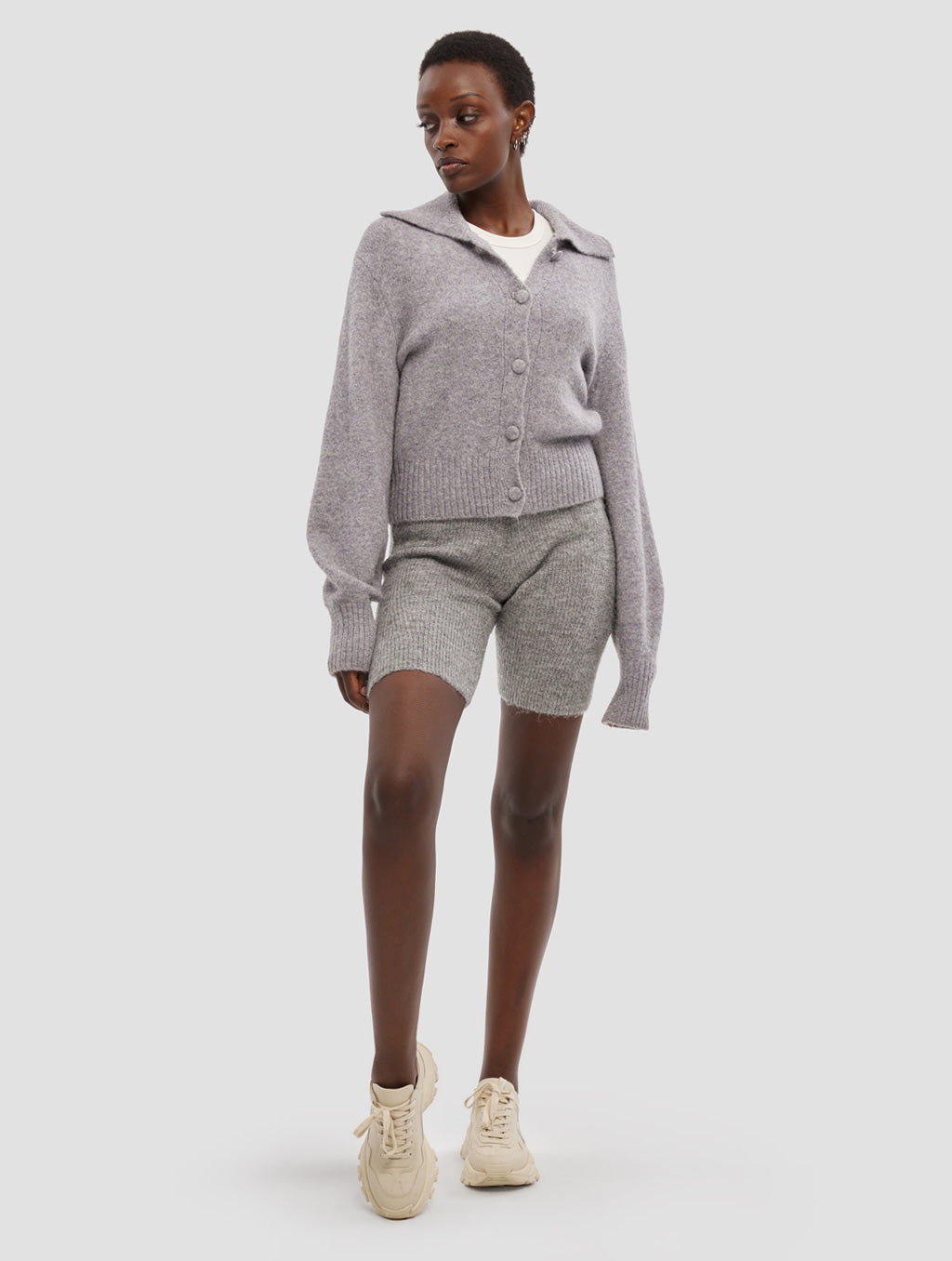 Curly Collar Cardigan