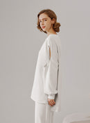 Cut Out Sleeve Sweatshirt