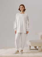 Cut Out Sleeve Sweatshirt