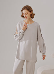 Cut Out Sleeve Sweatshirt – Nap Loungewear Tops