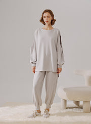 Cut Out Sleeve Sweatshirt