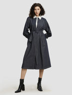 Denim Belted Coat