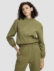Diamond Pattern Sweatshirt – Nap Loungewear Tops