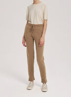 Drawstring Waist Cashmere-Wool Jogger
