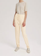 Drawstring Waist Cashmere-Wool Jogger