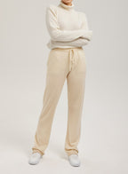 High Rise Cashmere-Wool Pants
