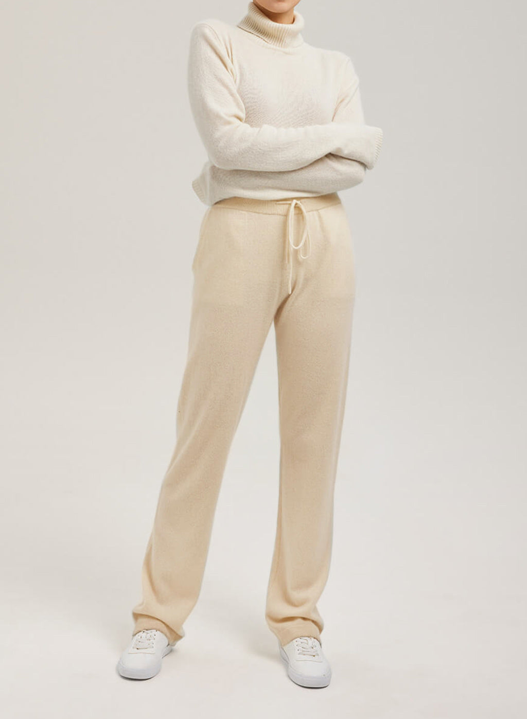 High Rise Cashmere-Wool Pants