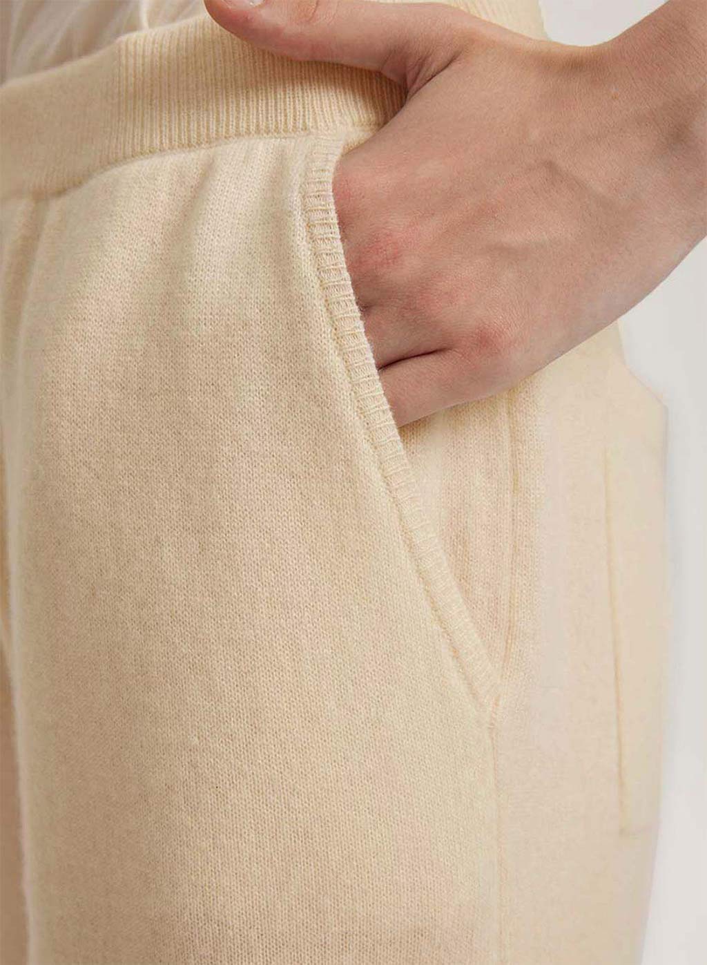 High Rise Cashmere-Wool Pants