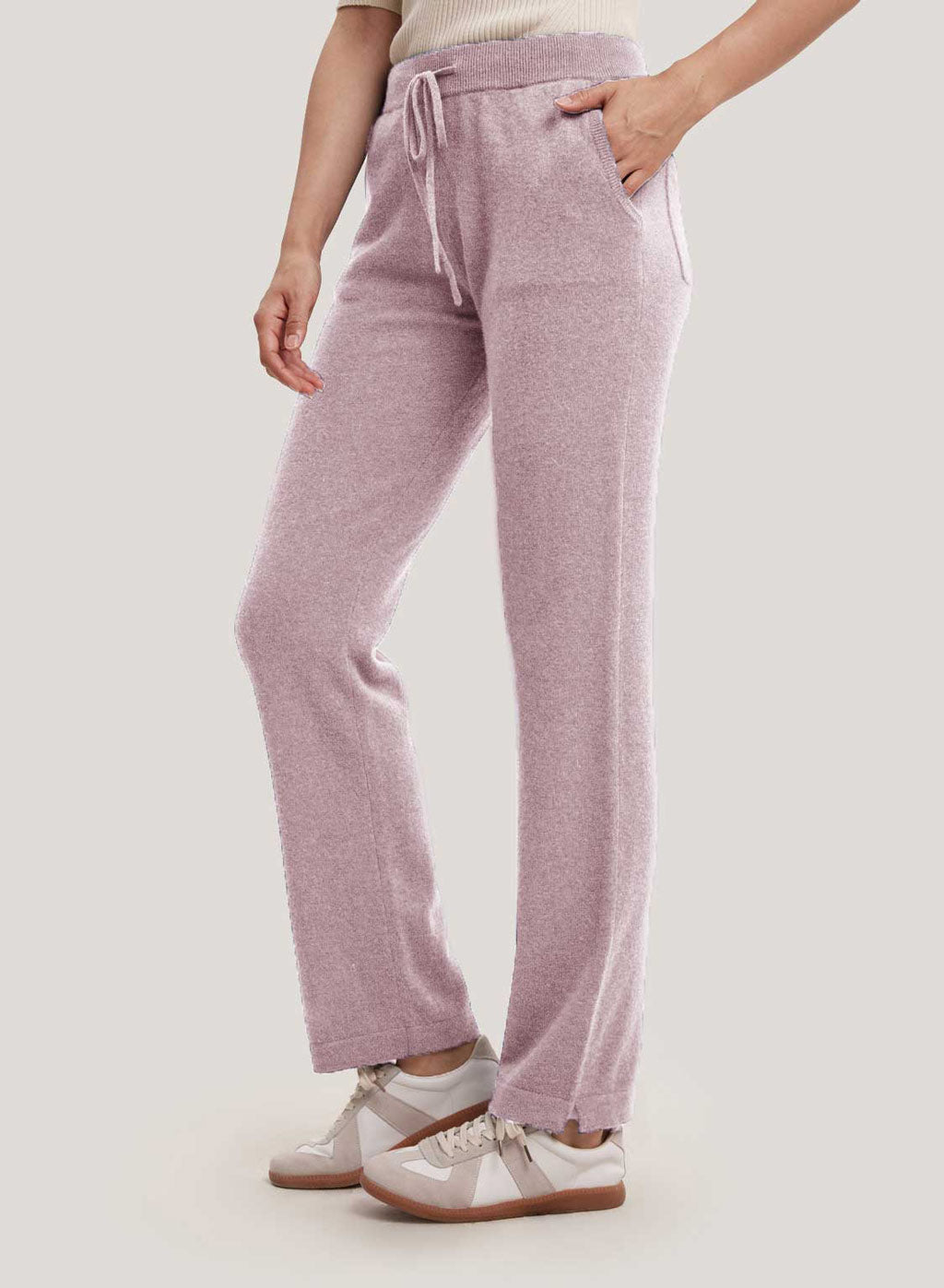 High Rise Cashmere-Wool Pants