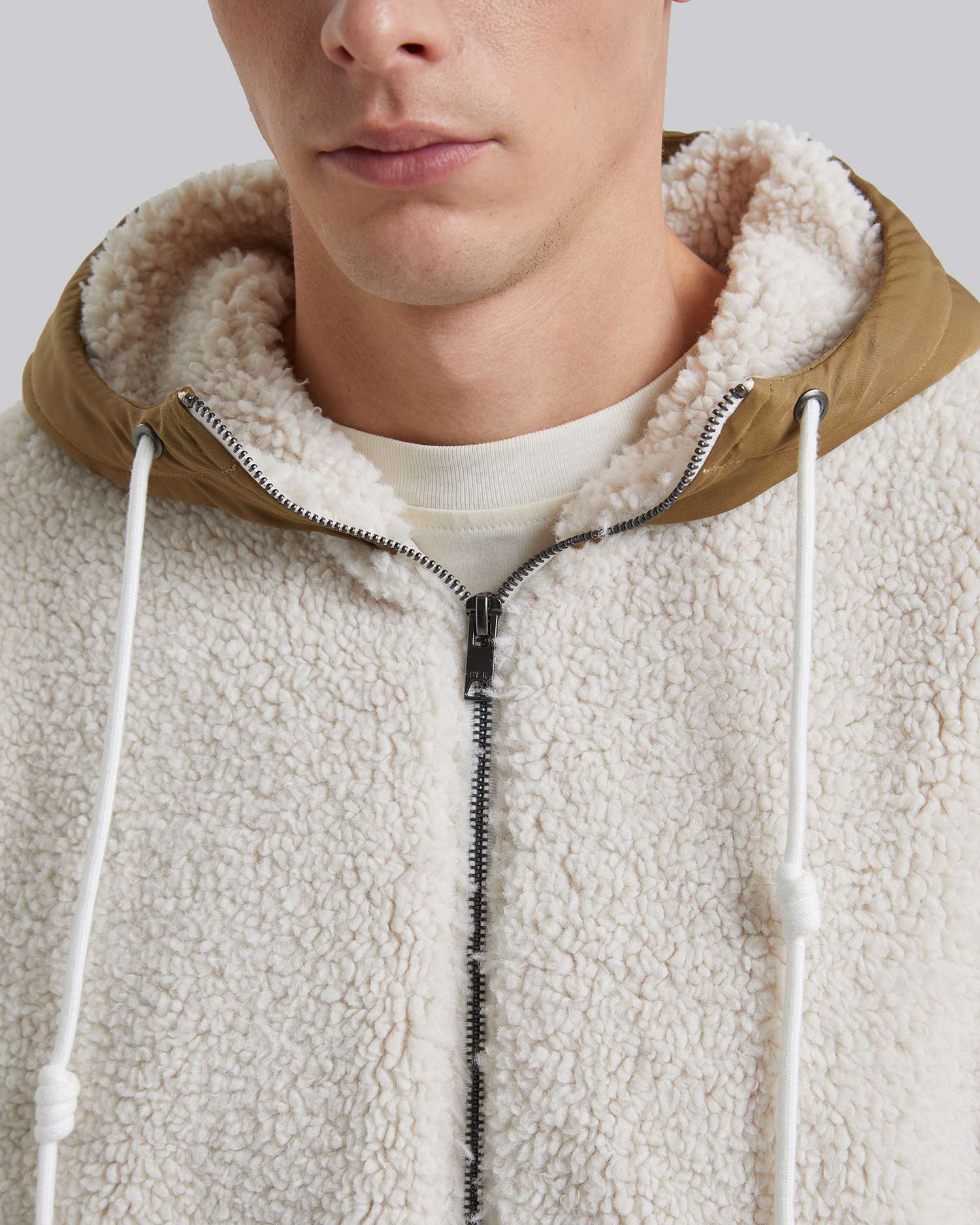 Fleece Hoodie with Half-Zipper