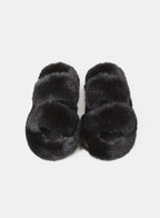 Fluffy Open-Toe Slippers