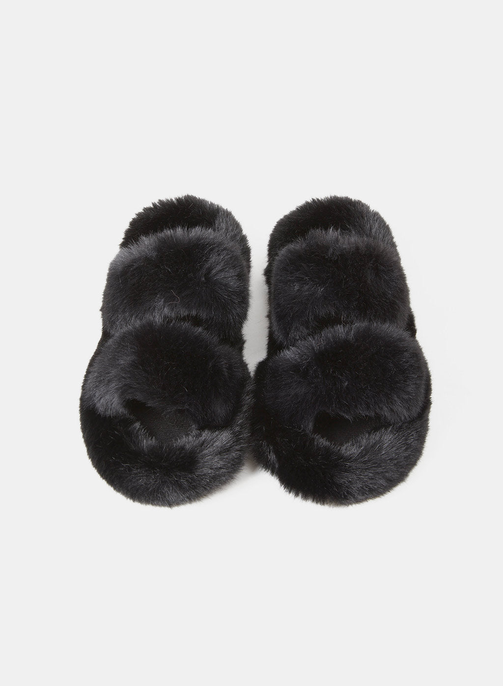 Fluffy Open-Toe Slippers