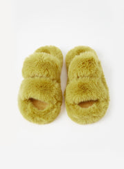 Fluffy Open-Toe Slippers